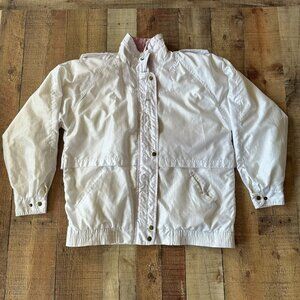 Neyelle Vintage White Women's 1990s 90s Windbreaker Jacket Size Large